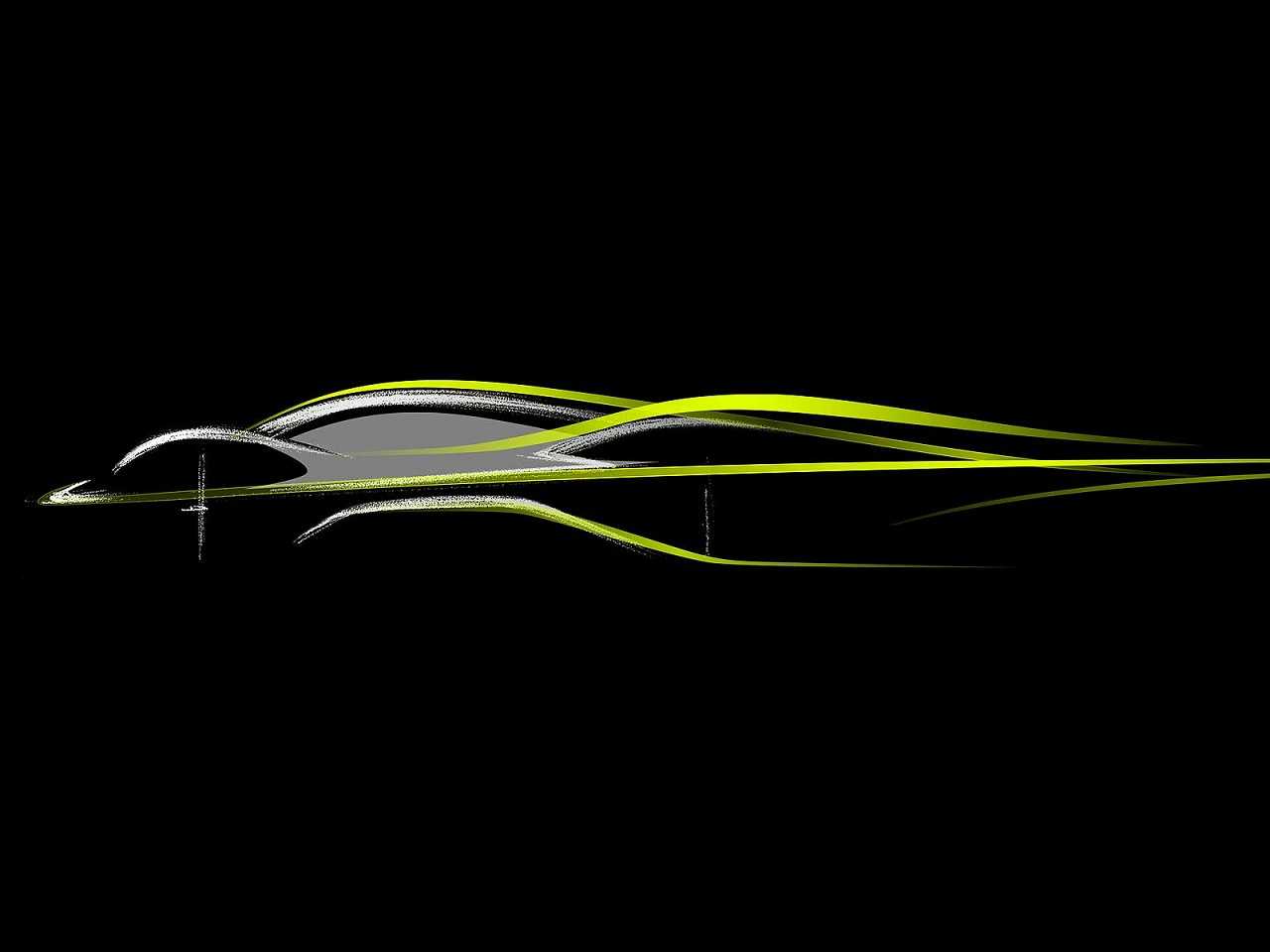 Teaser do projeto AM-RB 001, resultado da parceria entre Aston Martin e Red Bull Racing