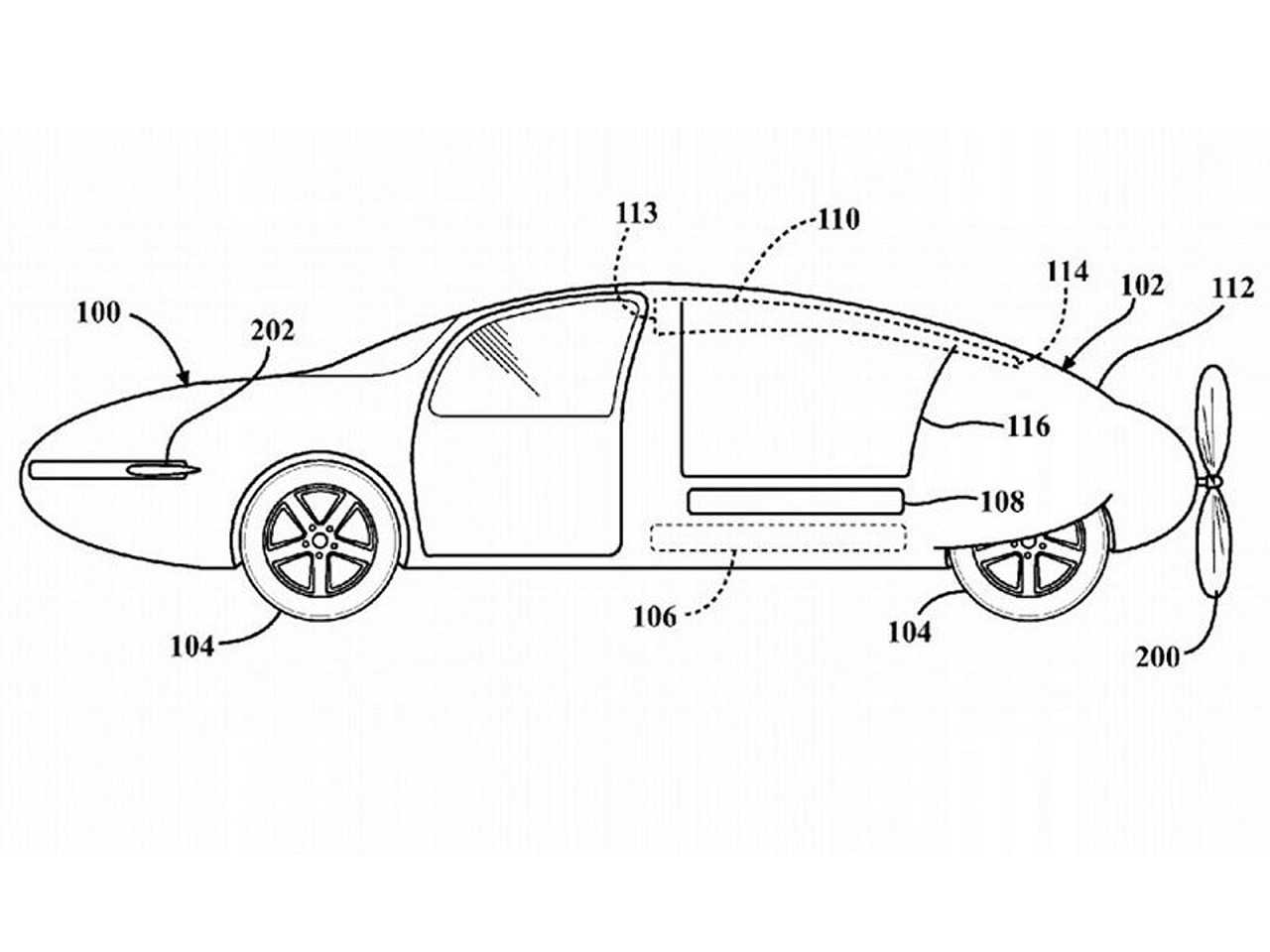 Patente da Toyota para um carro voador