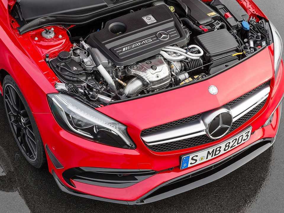 Propulsor 2.0 turbo de 4 cilindros presente na gama Mercedes-AMG A 45, GLA 45 e CLA 45