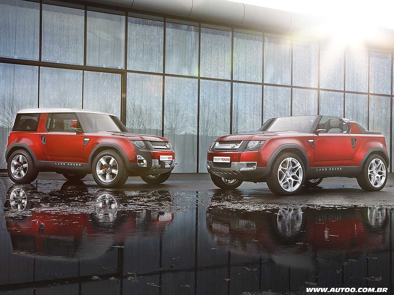 Acima o Defender Concept 100, que antecipa o visual da nova gerao de um dos modelos mais emblemticos da Land Rover