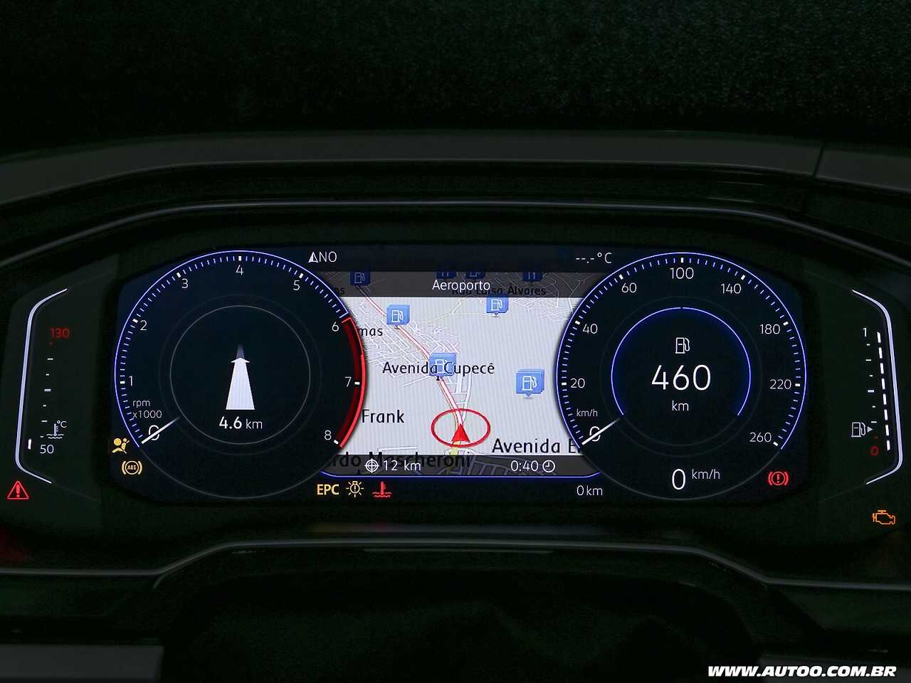 VolkswagenVirtus 2018 - painel de instrumentos