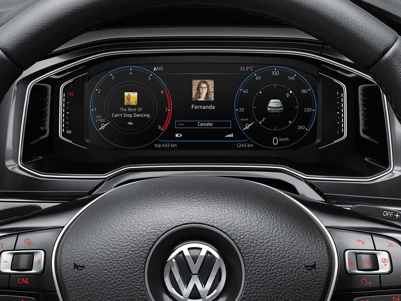 VolkswagenVirtus 2019 - painel de instrumentos
