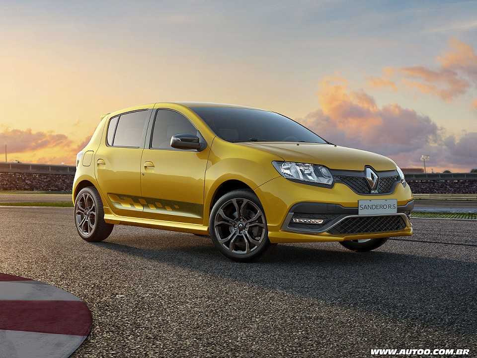 Renault Sandero R.S. em série especial com pintura amarela Renault Sandero R.S. em série especial com pintura amarela