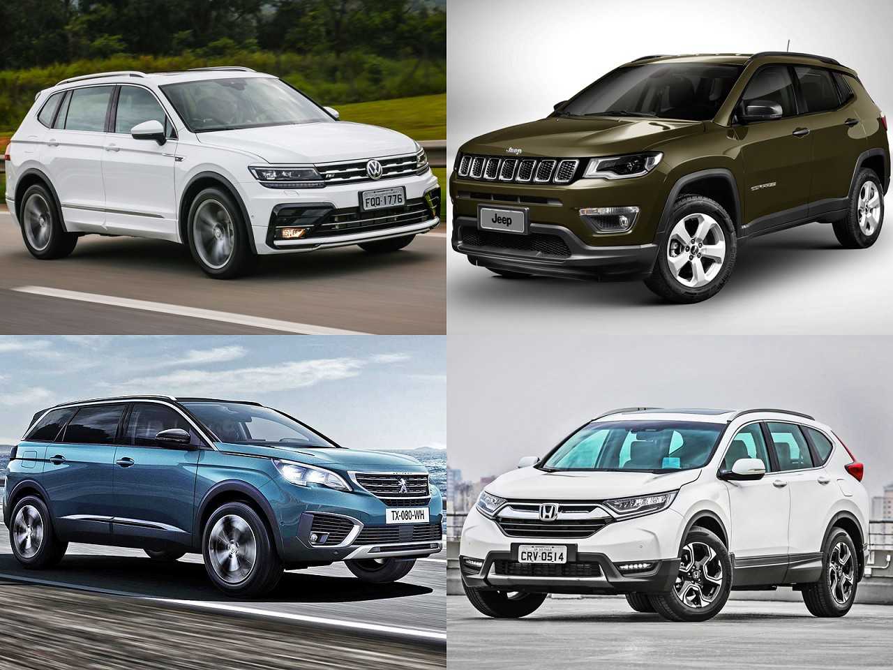 Montagem com VW Tiguan, Peugeot 5008, Honda CR-V e Jeep Compass