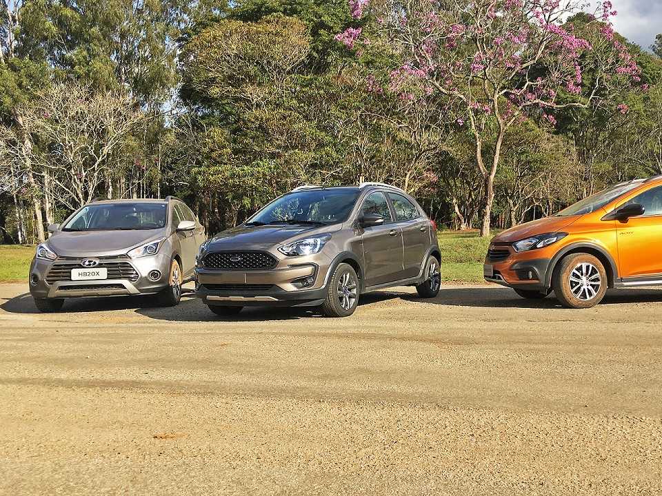 Novo Ford Ka Freestyle versus HB20X e Onix Activ