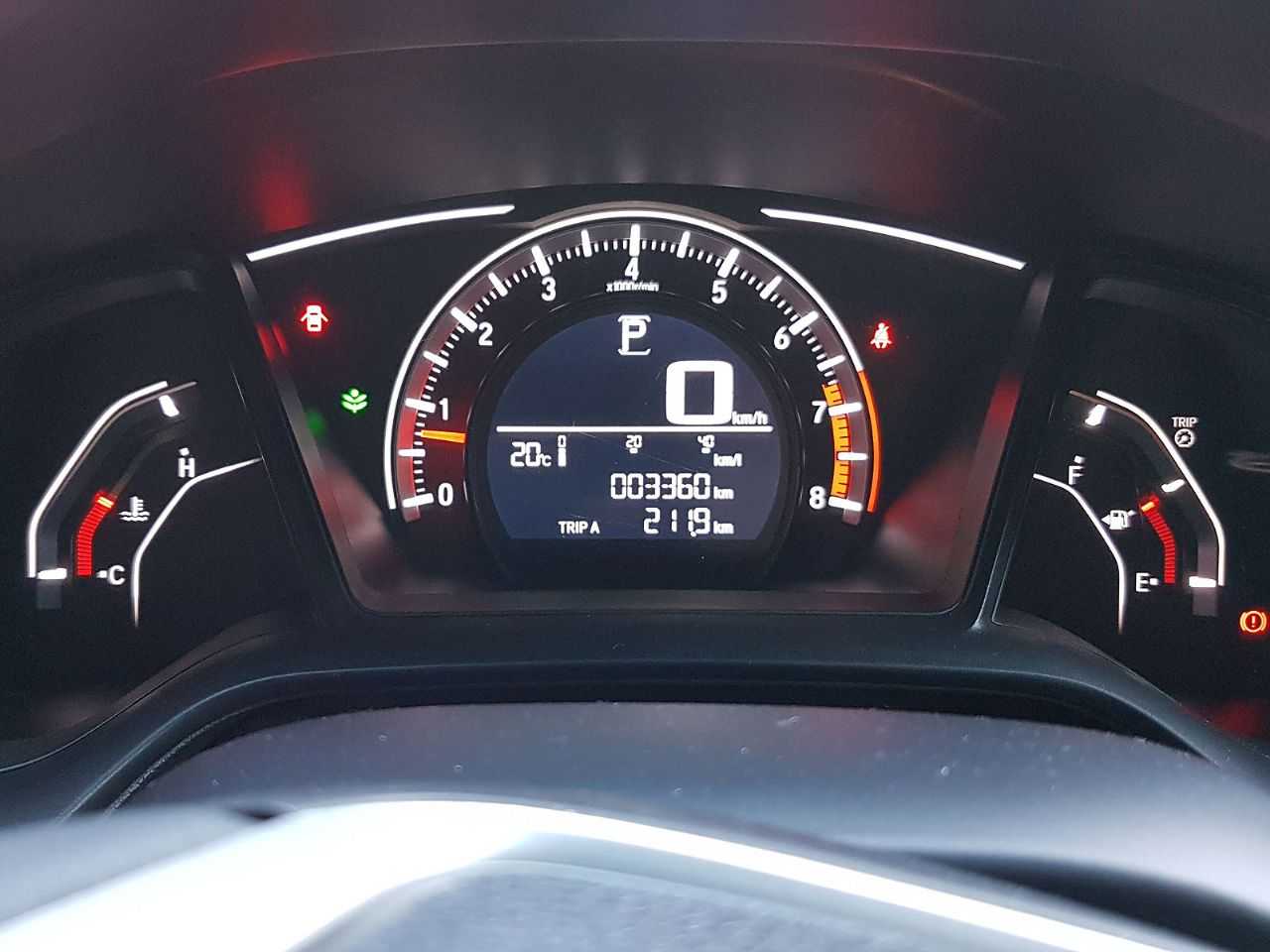 Honda�Civic 2020 - painel de instrumentos