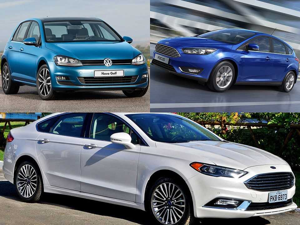 Volkswagen Golf, Ford Focus e Ford Fusion