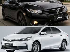 Um Toyota Corolla GLi ou um Honda Civic Sport, ambos 2018?