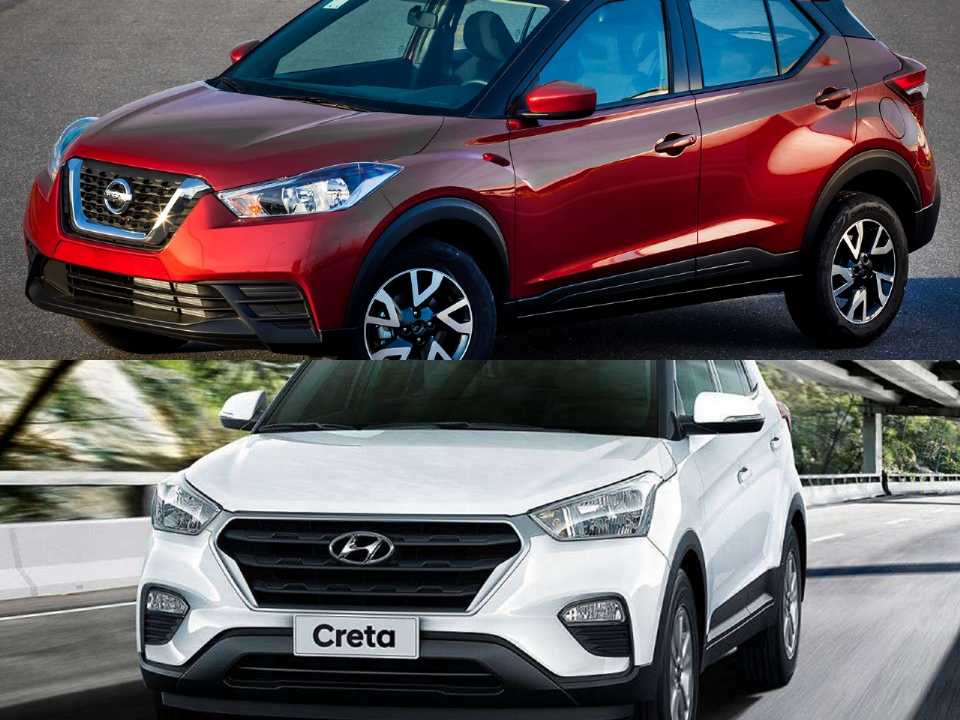 Nissan Kicks e Hyundai Creta