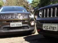 Acima os modelos nacionais da Jeep em um duelo familiar
