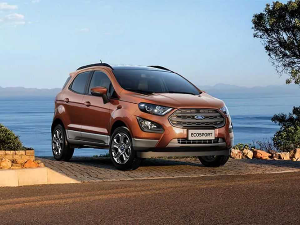 Acima o Ford EcoSport vendido na Índia