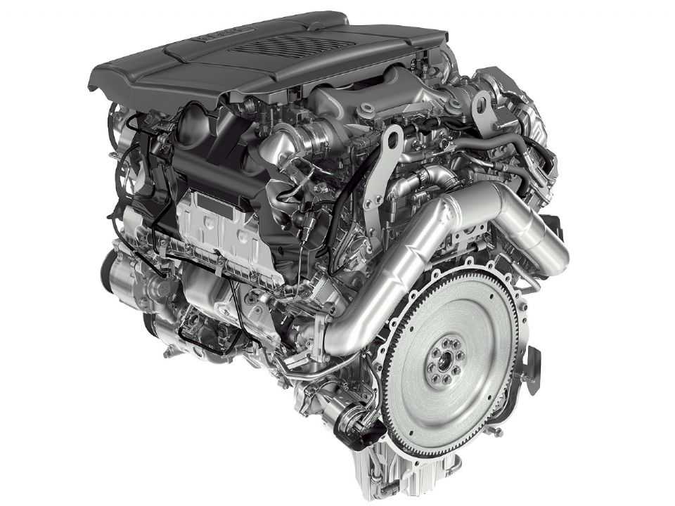 Acima o motor 4.4 V8 turbodiesel aplicado no Range Rover