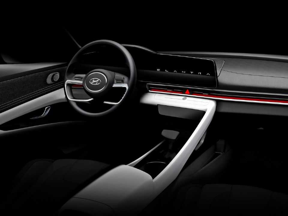 O painel do novo Elantra é minimalista, ao contrário de outros carros da marca