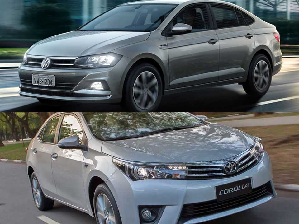 Volkswagen Virtus e Toyota Corolla
