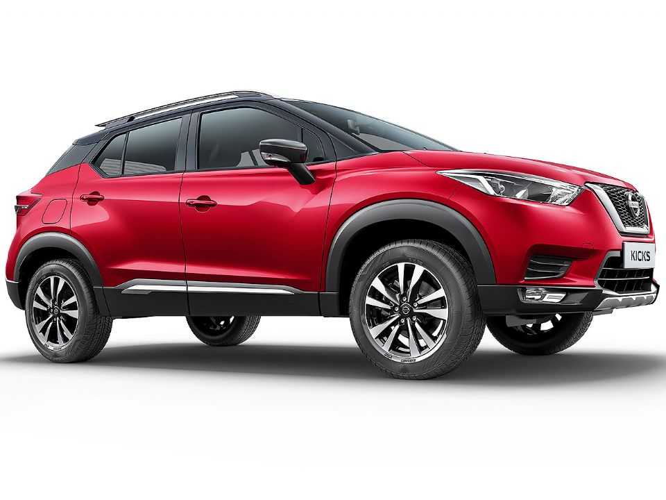 Acima o Nissan Kicks vendido na Índia