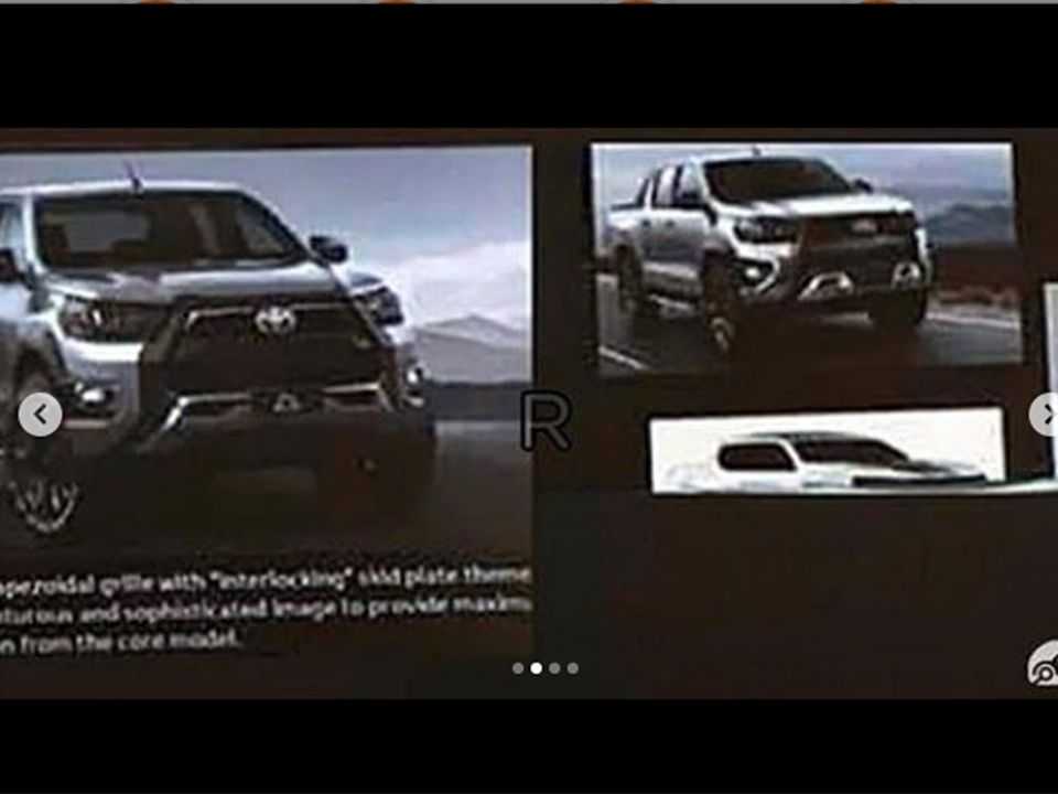Imagem antecipando a nova Toyota Hilux 2021