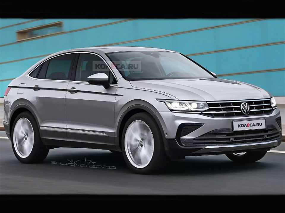 Projeção do site russo Kolesa para o futuro Tiguan com carroceria cupê Projeção do site russo Kolesa para o futuro Tiguan com carroceria cupê