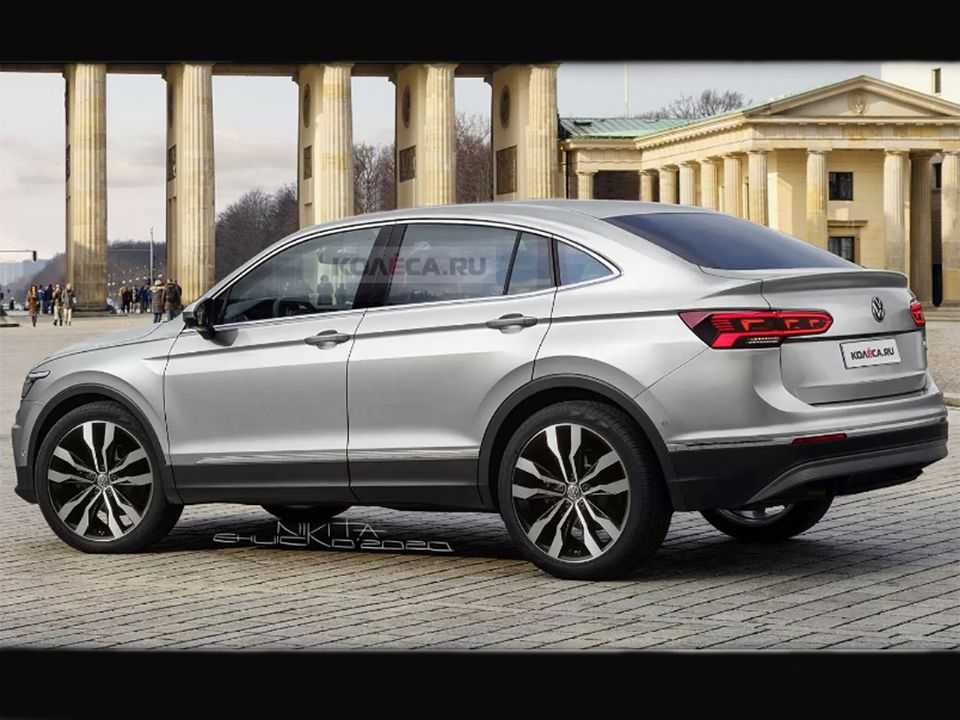 Projeção do site russo Kolesa para o futuro Tiguan com carroceria cupê Projeção do site russo Kolesa para o futuro Tiguan com carroceria cupê