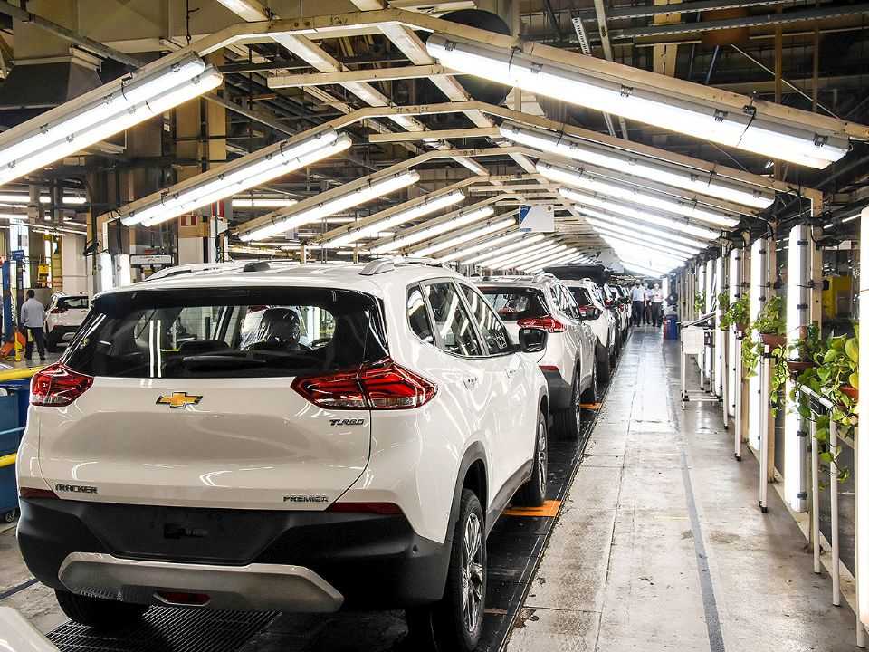 Linha de produção do Chevrolet Tracker em São Caetano do Sul (SP)