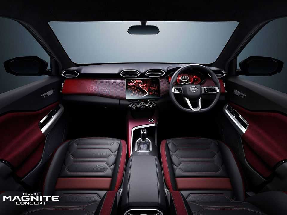 Imagem antecipando o painel e mais detalhes da parte interna do Nissan Magnite