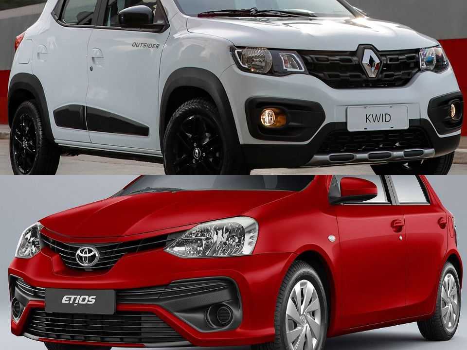 Renault Kwid e Toyota Etios