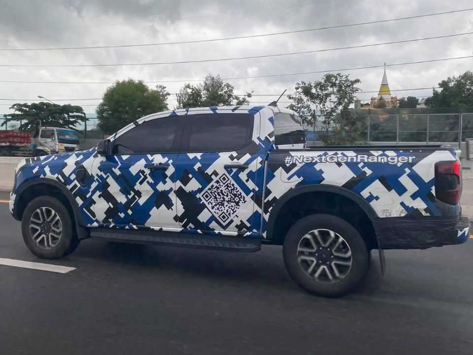 Novo flagra da Ford Ranger revela mais detalhes da picape