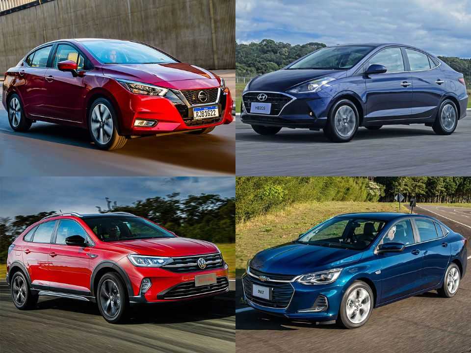 Nissan Versa, Hyndai HB20S, VW Nivus e Chevrolet Onix Plus