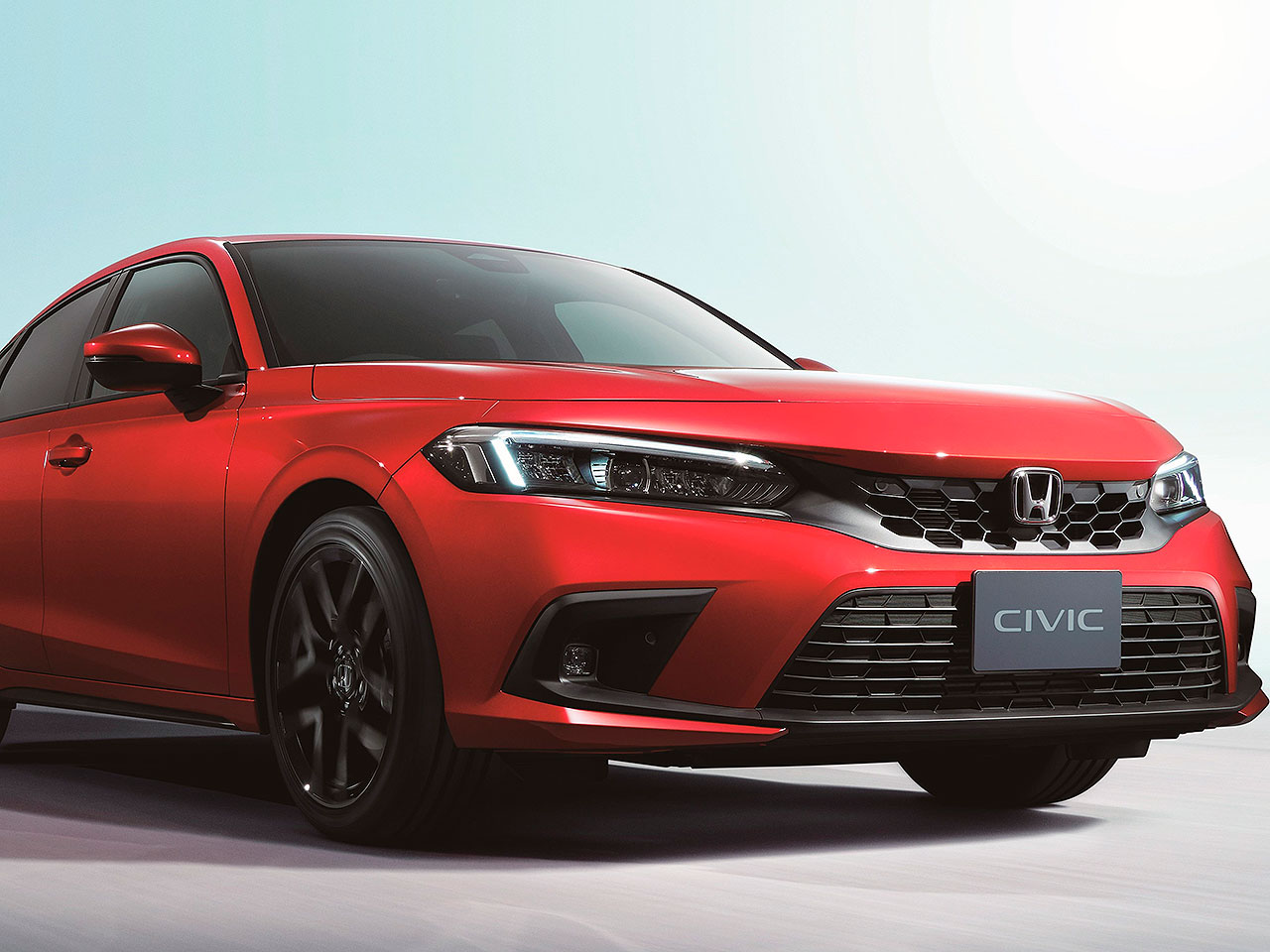 Detalhe do novo Civic e:HEV, configuração híbrida já apresentada na Europa