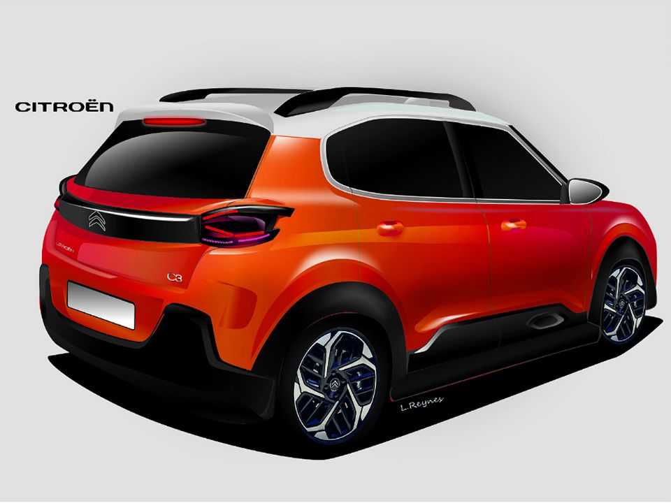 Ilustração de L.Reynes para o eventual SUV pequeno da Citroën desenvolvido na Índia para mercados emergentes