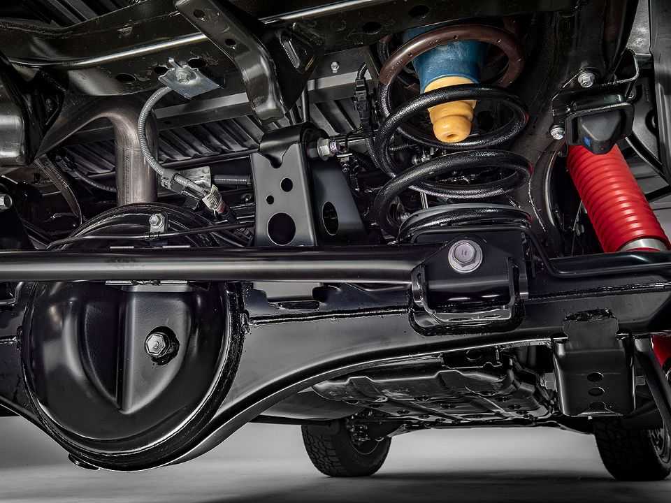 Detalhe da nova suspensão aplicada na Toyota Tundra 2022