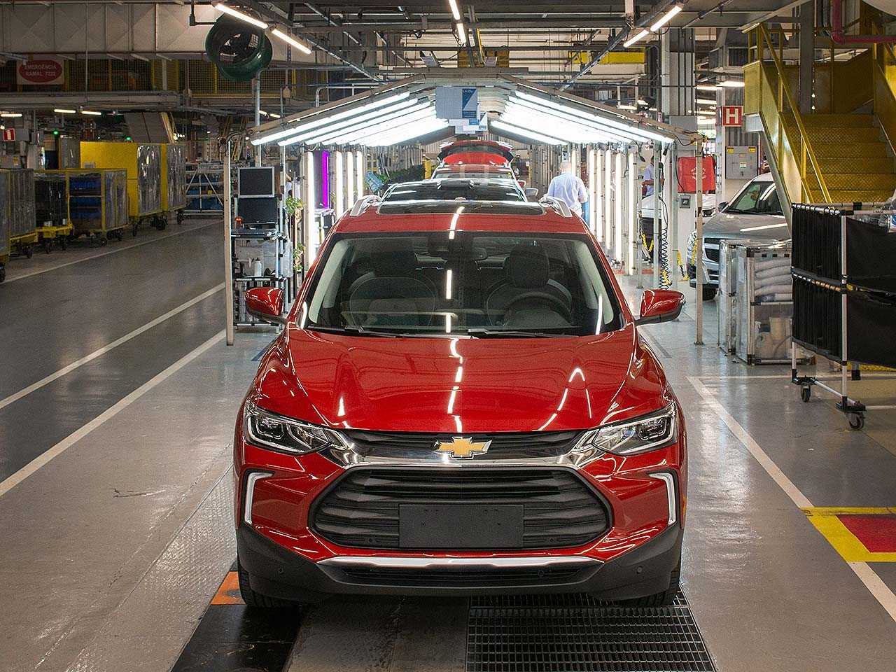 Linha de produção da GM em São Caetano do Sul (SP) onde é produzido atualmente o Chevrolet Tracker