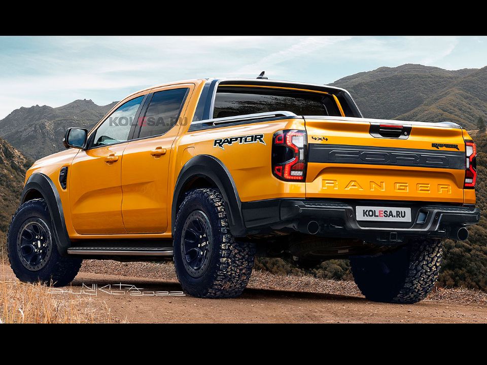 Projeção do site russo Kolesa para a nova geração da Ford Ranger Raptor