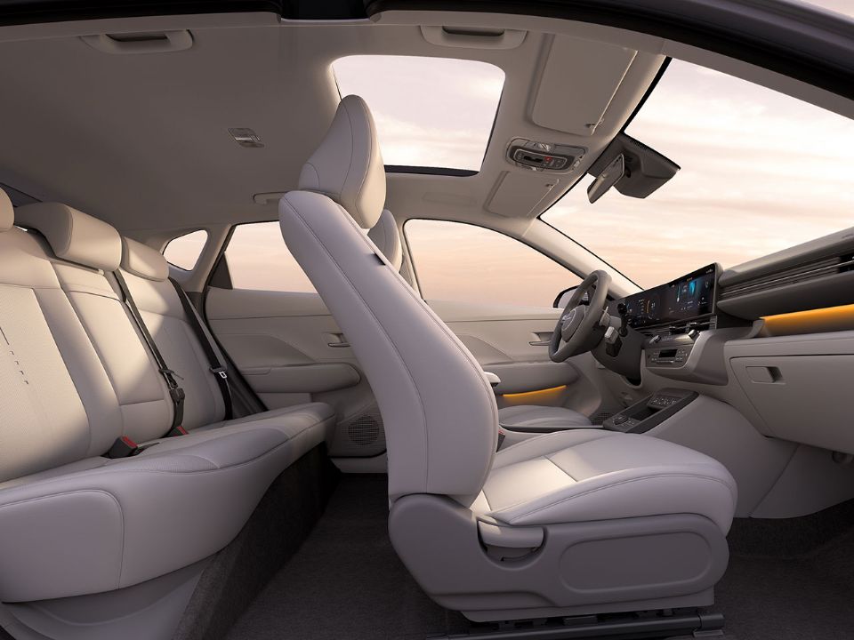 Detalhe da cabine do Hyundai Kona 2024