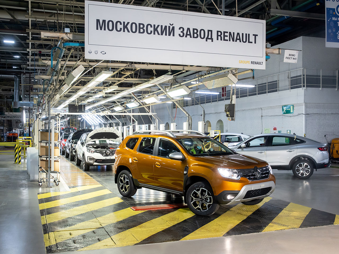 Detalhe da fbrica do Grupo Renault em Moscou