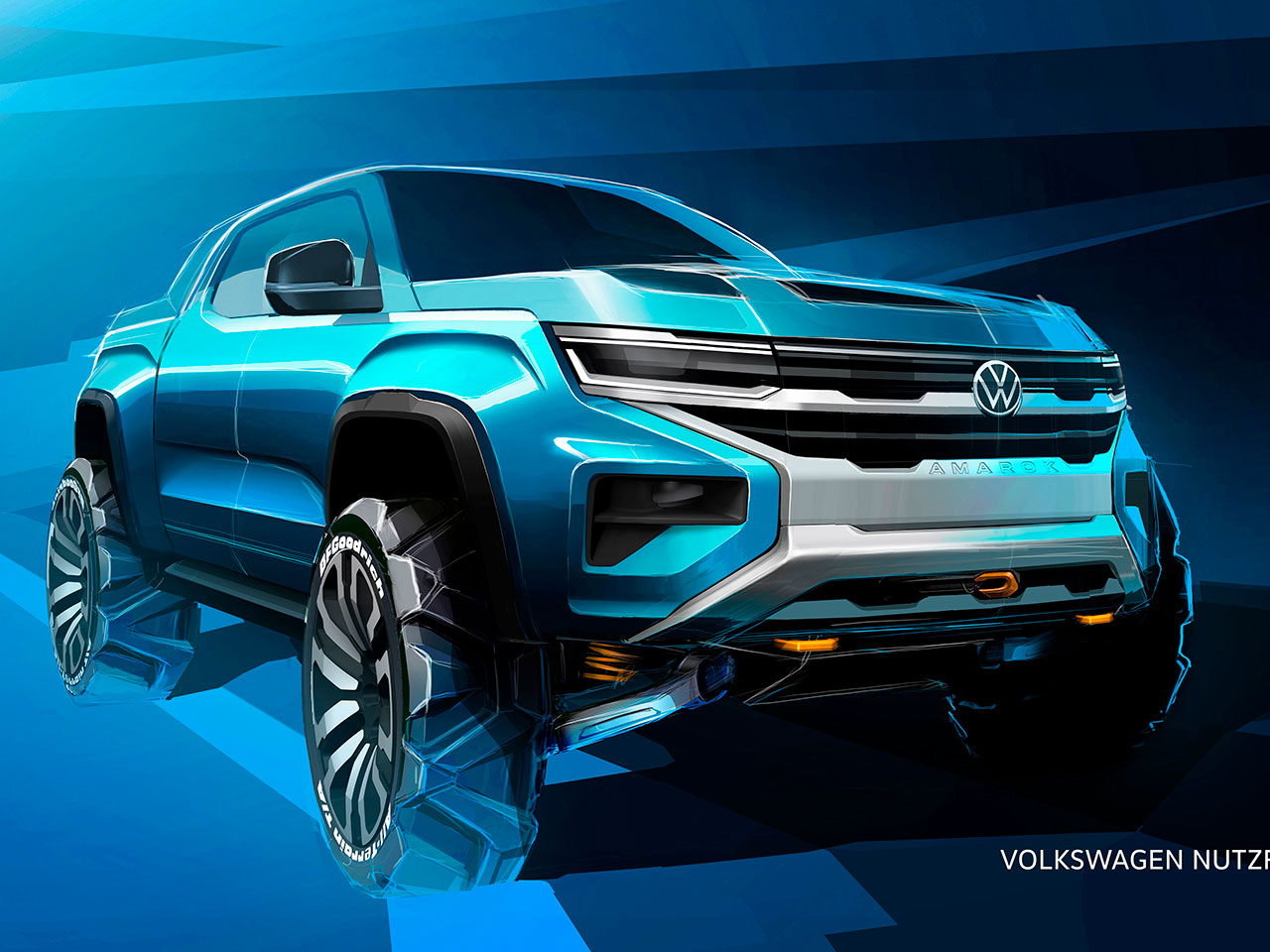 Novo teaser da Volkswagen Commercial Vehicles antecipando a prxima gerao da Amarok