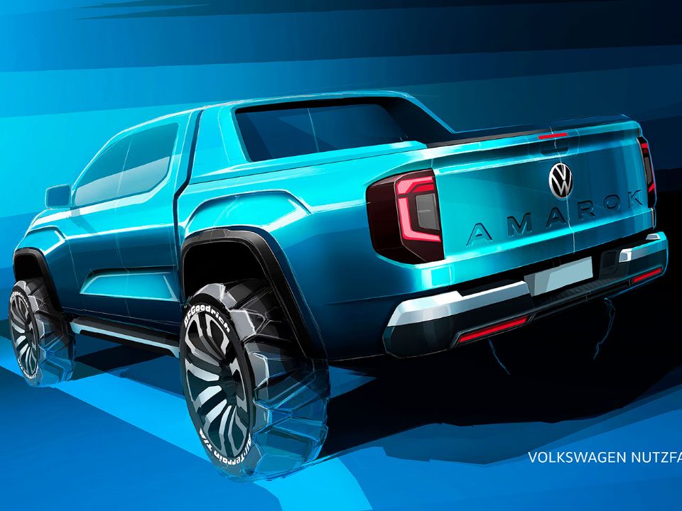 Novo teaser da Volkswagen Commercial Vehicles antecipando a próxima geração da Amarok