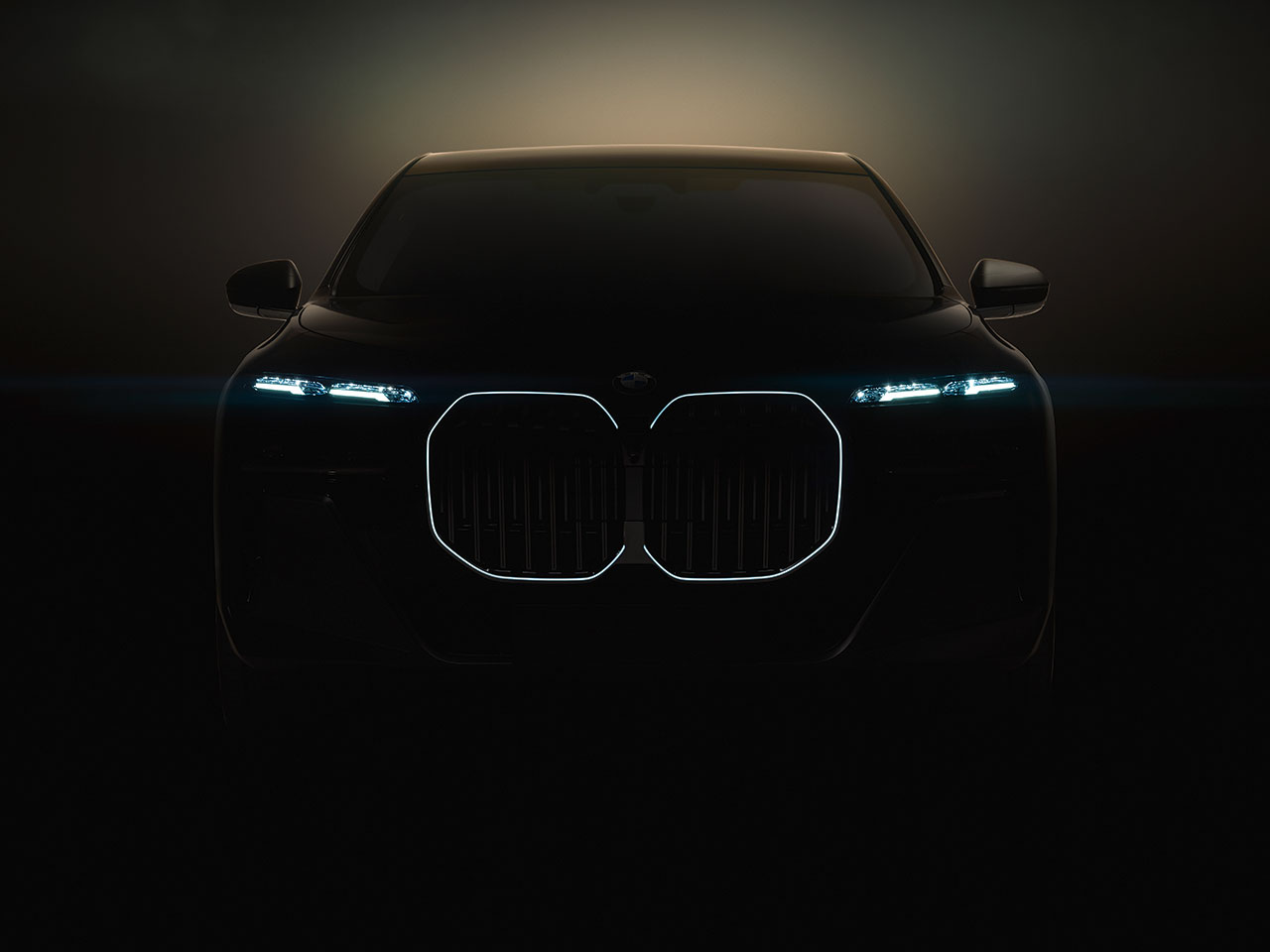 Teaser do novo BMW i7: grade frontal ser um dos destaques do sed