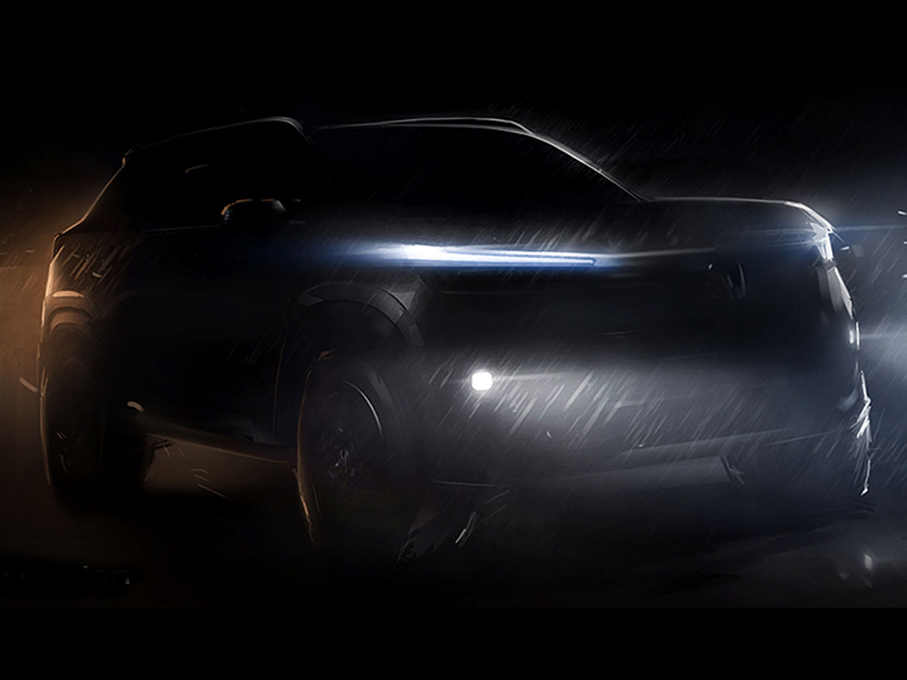 Primeiro teaser oficial do SUV compacto indito que a Honda vai lanar neste ano na ndia