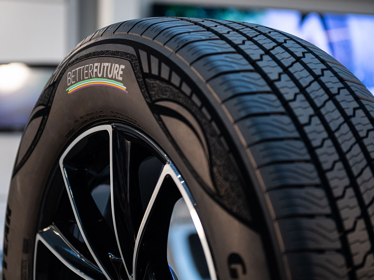 Detalhe do pneu sustentvel apresentado nesta semana pela Goodyear