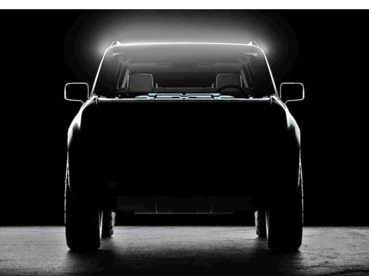 Teaser do SUV elétrico da nova fase da marca Scout, que terá fábrica nos EUA, controlada pelo Grupo VW