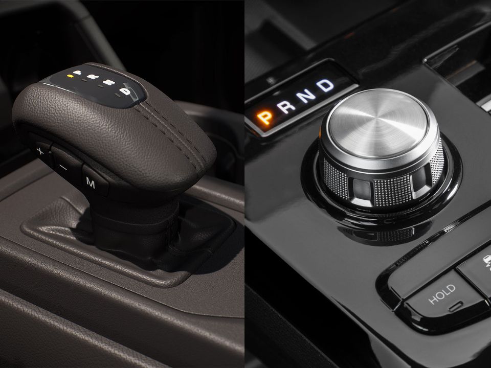 A Ranger tem uma transmissão automática de 10 velocidades enquanto a Rampage, uma caixa com nove posições