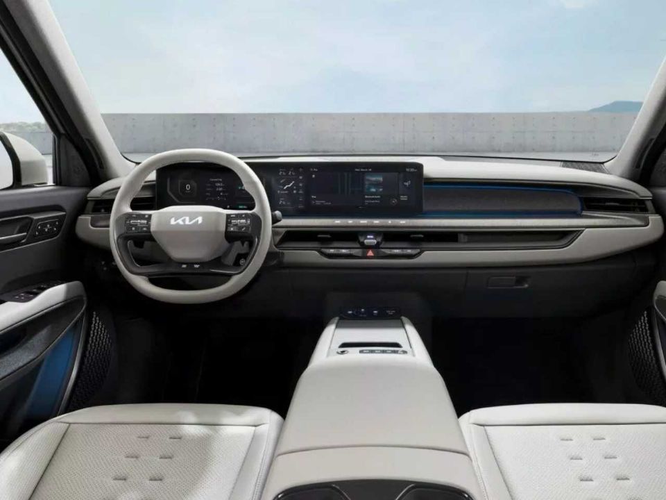 Interior do SUV elétrico  da Kia mostra alto nível  de sofisticação, digno  da versão topo de linha