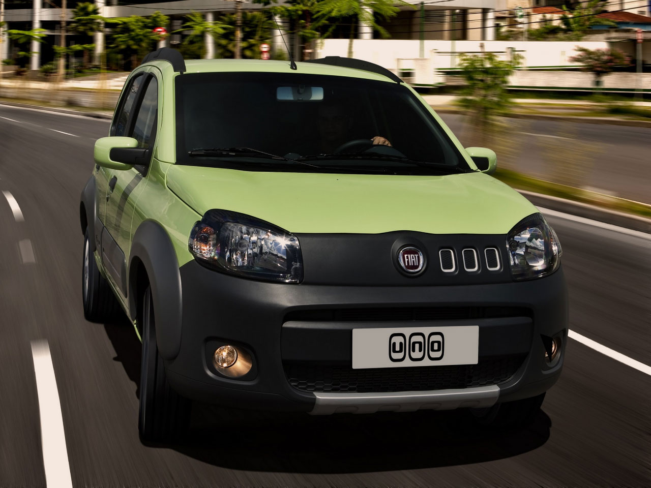 Fiat Uno Way tem pegada de SUV com pl�sticos pretos