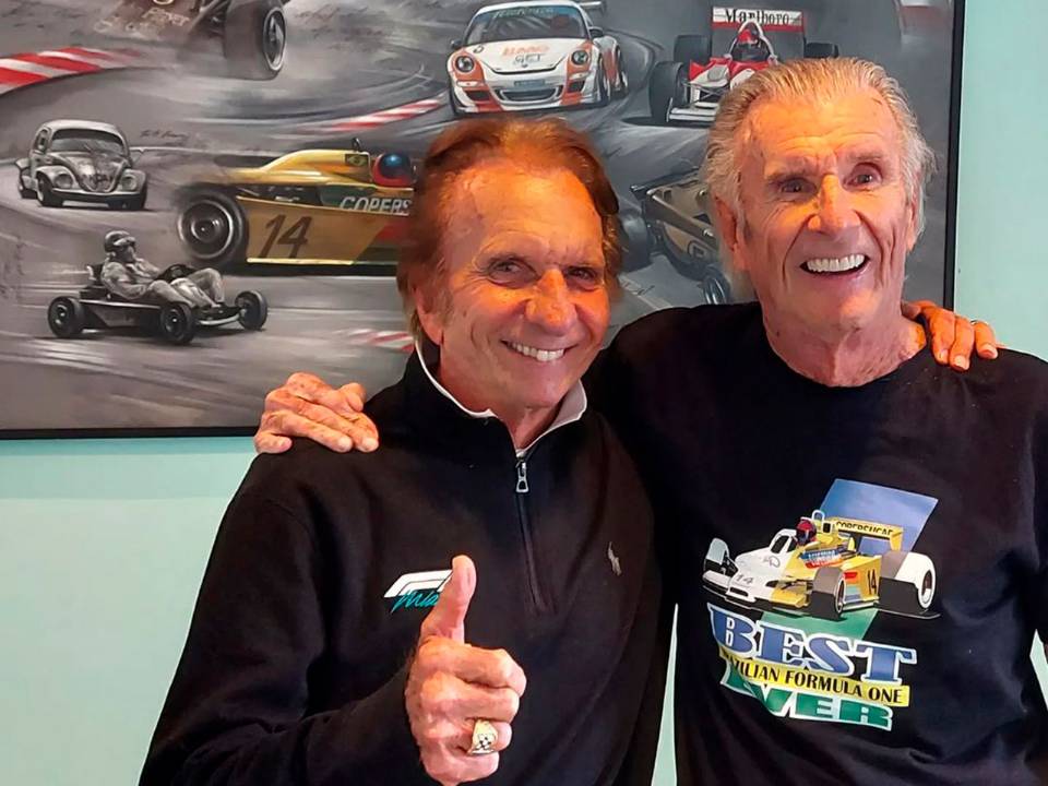 Emerson Fittipaldi e Wilsinho; irmãos começaram juntos no automobilismo