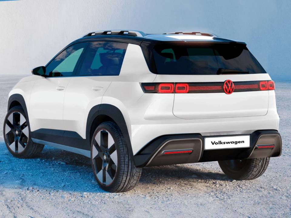 Projeção revela como será a traseira do novo SUV da VW que chegará para ficar abaixo do T-Cross