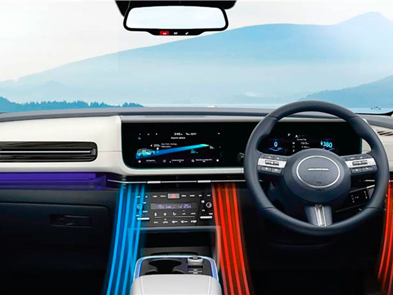 Hyundai Creta elétrico tem console sem alavanca Hyundai Creta elétrico tem console sem alavanca