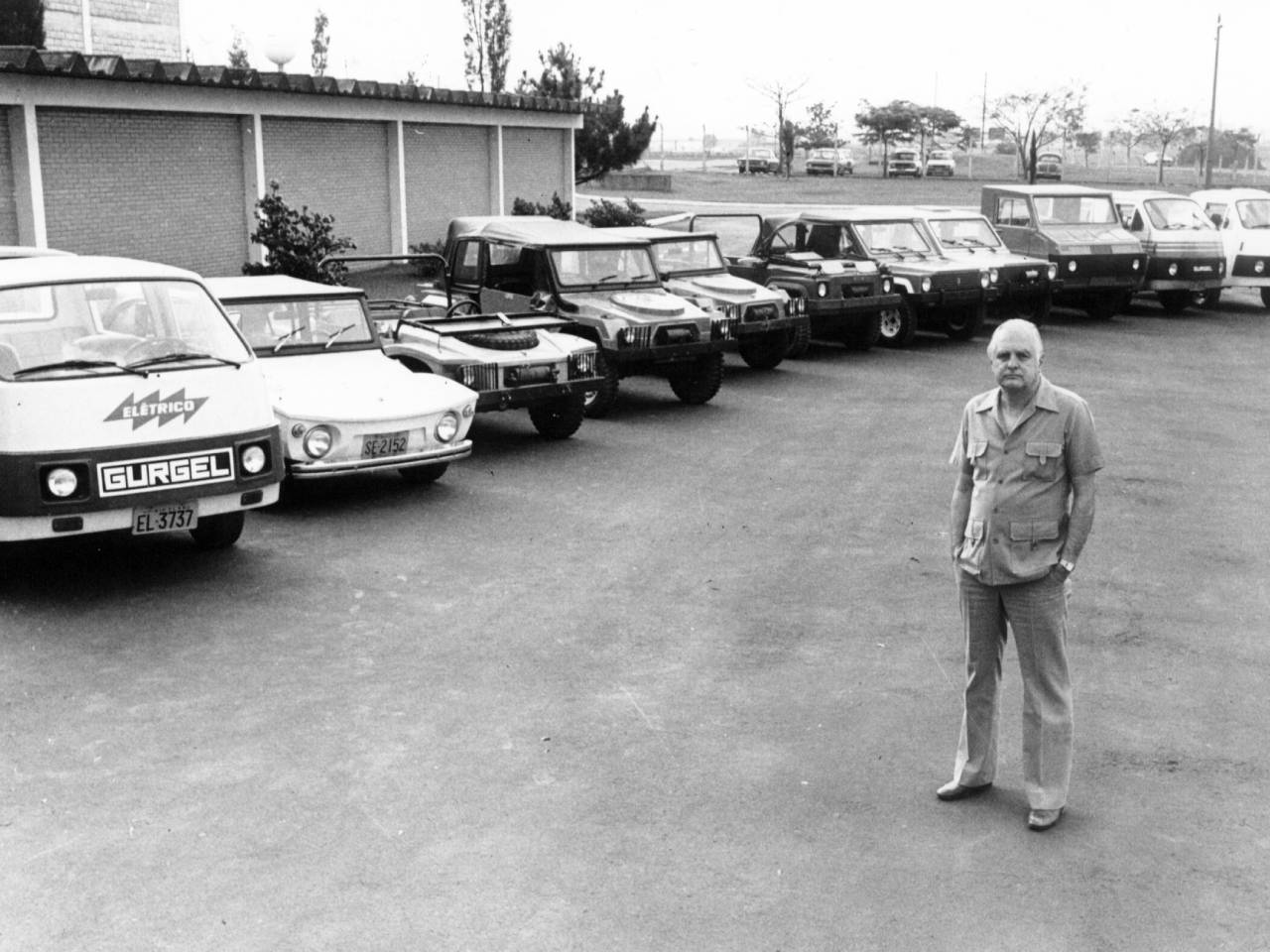 O  engenheiro João Augusto do Amaral Gurgel, fundador da marca com os primeiros modelos fabricados