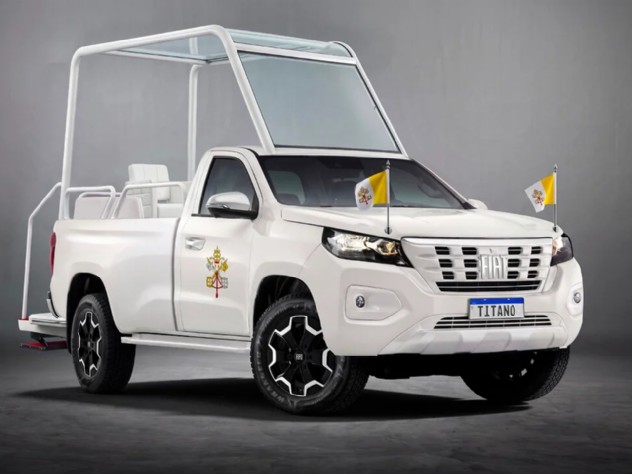 Fiat Titano ser� o Papam�vel de Le�o XIV no Uruguai; veja como ficou