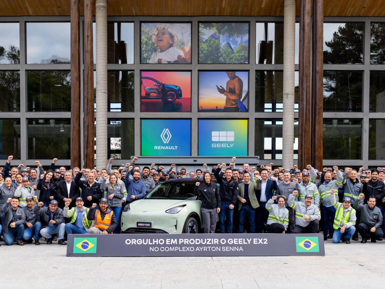 Geely EX2 na fábrica da Renault do Brasil, em São José dos Pinhais (PR) Geely EX2 na fábrica da Renault do Brasil, em São José dos Pinhais (PR)